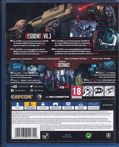 Resident Evil 3 - PS4 (A Grade) (Genbrug)
